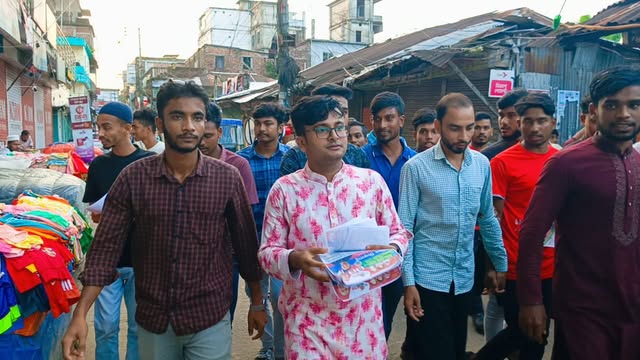চরফ্যাশনে তারেক রহমানের “রাষ্ট্রকাঠামো মেরামতের রূপরেখা” বাস্তবায়নে লিফলেট বিতরণ