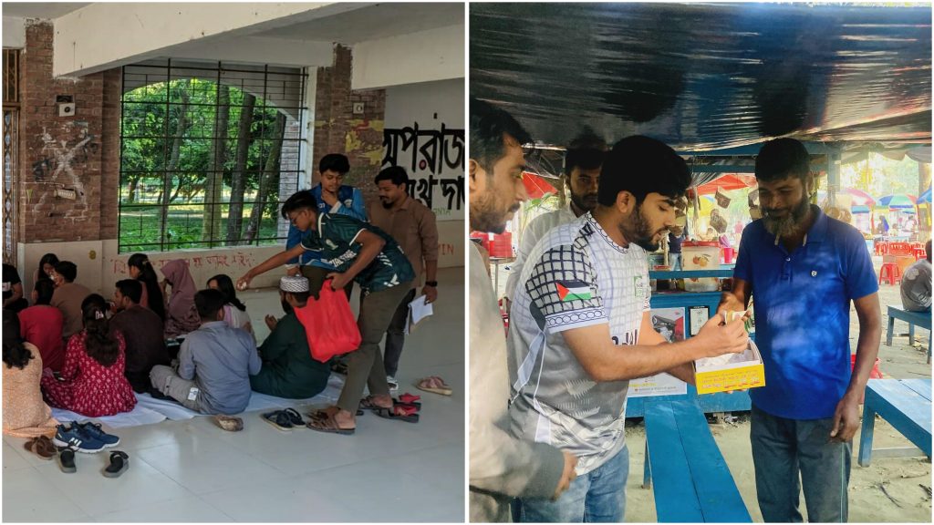 শেখ হাসিনার রায়ে খুশি শিক্ষার্থীরা; ইবিতে মিষ্টি বিতরণ