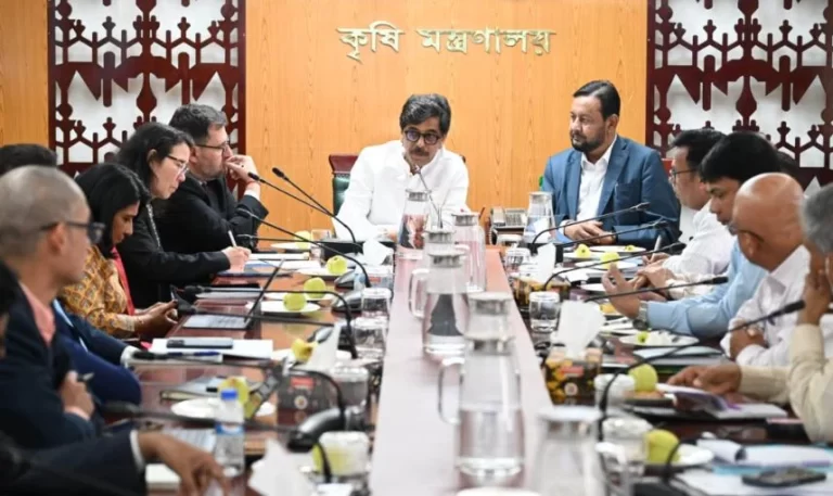 কৃষিমন্ত্রীর সাথে বিশ্বব্যাংকের প্রতিনিধিদলের সাক্ষাৎ