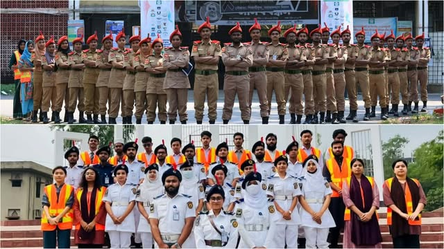 ভর্তিচ্ছুদের সহযোগিতা এবং শৃঙ্খলা রক্ষায় সক্রিয় ইবি বিএনসিসি