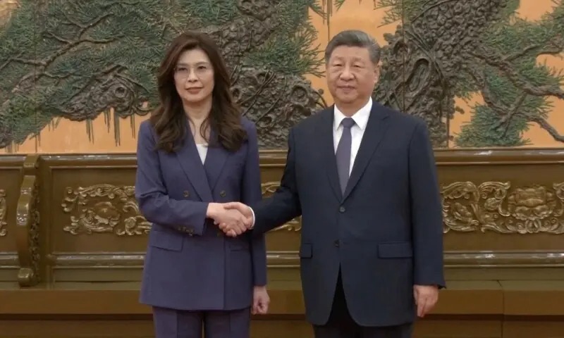 চীনা ও তাইওয়ানি জনগণ এক হবে: তাইওয়ানের বিরোধী নেতাকে শি জিনপিং