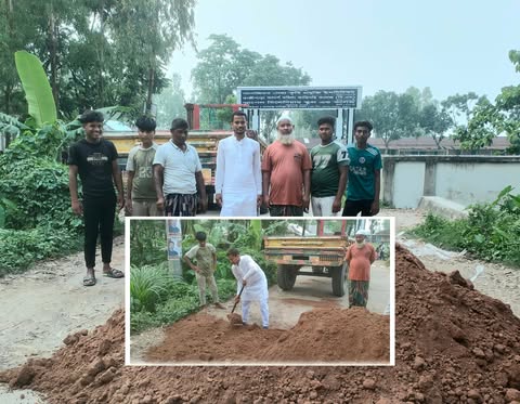 নিজ উদ্যোগে সড়ক সংস্কার করলেন কুর্শা ইউপি’র সম্ভাব্য চেয়ারম্যান প্রার্থী হাজ্জাজ ইসলাম লালমিয়া