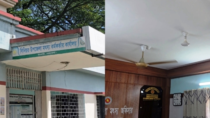 বিদ্যুৎ সাশ্রয়ে সরকারি নির্দেশনার লঙ্ঘন: ফাঁকা মৎস্য অফিসে ঘুরছে একাধিক ফ্যান