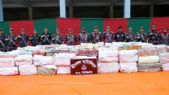 শ্রীমঙ্গলে অবৈধ ভারতীয় ৩ কোটি টাকার পন্য জব্দ