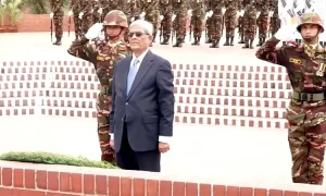 জাতীয় স্মৃতিসৌধে রাষ্ট্রপতির শ্রদ্ধা নিবেদন