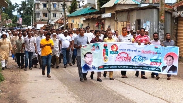 বর্ণাঢ্য র্যালি ও বৃক্ষরোপণের মধ্য দিয়ে দুর্গাপুরে বিএনপির প্রতিষ্ঠাবার্ষিকী উদযাপন