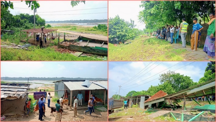 দুর্গাপুরে অবৈধ ৭ স্থাপনা উচ্ছেদ করল প্রশাসন: ধ্বংস হলো মাদকের আস্তানা