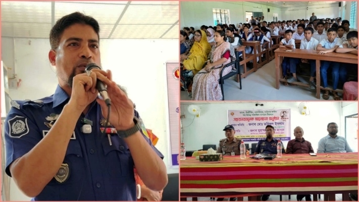নেত্রকোনায় শিক্ষার্থীদের উদ্দেশ্যে পুলিশ সুপার: ‘অপরাধ দেখলে ৯৯৯-এ কল করো’