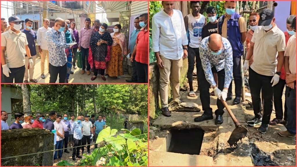 হাতে কোদাল নেত্রকোনার ডিসির: ডেঙ্গু রোধে পরিচ্ছন্নতা অভিযান