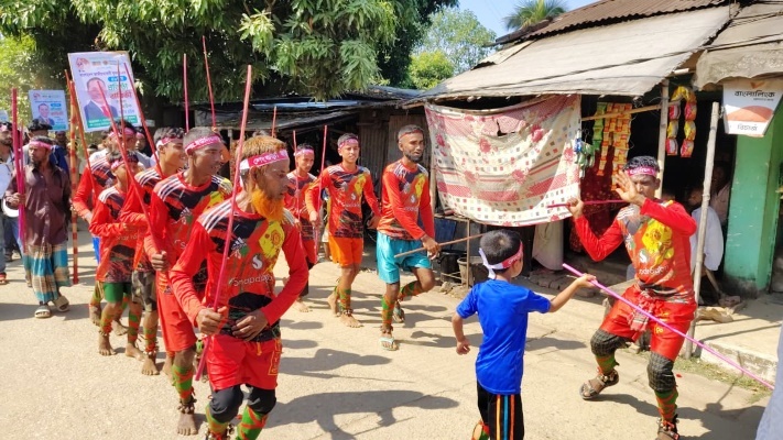 যুবদলের প্রতিষ্ঠাবার্ষিকী: কলমাকান্দায় র্যালিতে ‘ক্ষুদে খালেদা জিয়া’র চমক